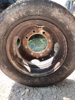 Selling 2 8-lug steel rims size 245/70R19.5