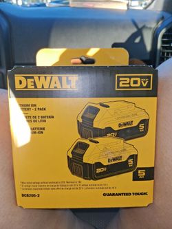 DeWalt 20V Max 5Ah Lithium-Ion Battery 2-Pack