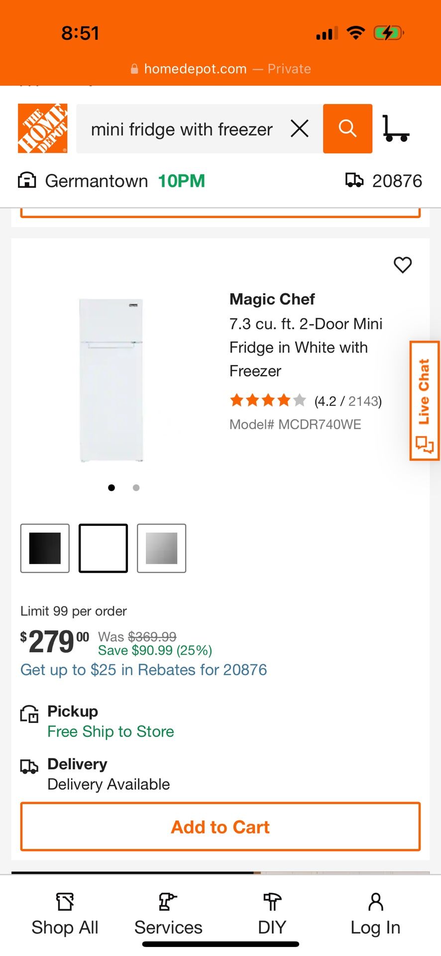 “large” Mini Fridge