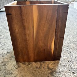 Wood Wastebasket 