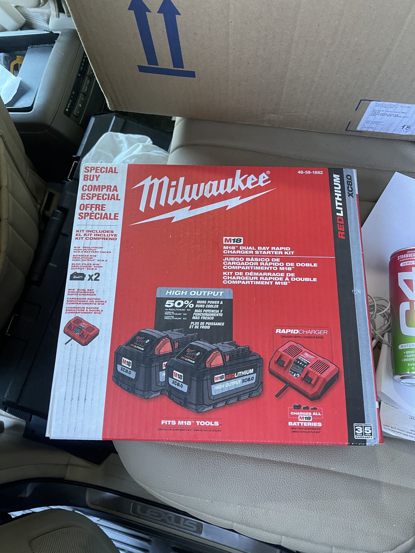 Milwaukee Dual Rapid Charger With Two 8ah Batteries
