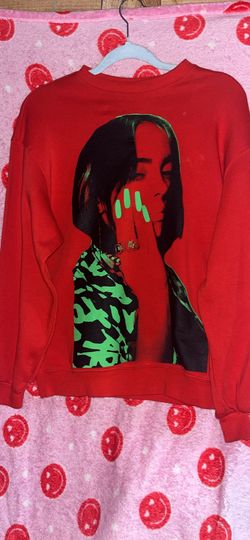 Billie Eilish red crew neck sweater XS