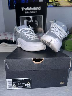 Air Jordan 12 Retro GS Stealth White Cool Grey