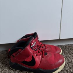 Red Nike  Basketball Shoes (kids)