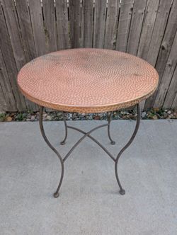 Copper Side Table, Outdoor Furniture 