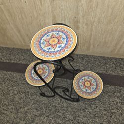 Phoenix Three-Tier Mosaic Plant Stand, 