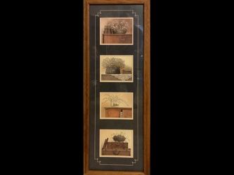 Baby’s Breath paintings 16” x 42” wooden frame