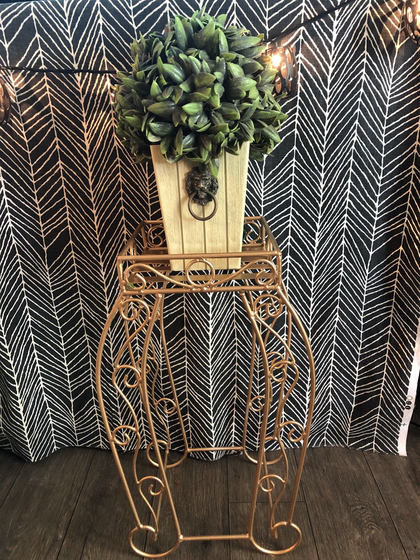 Gold Metal Plant Stand