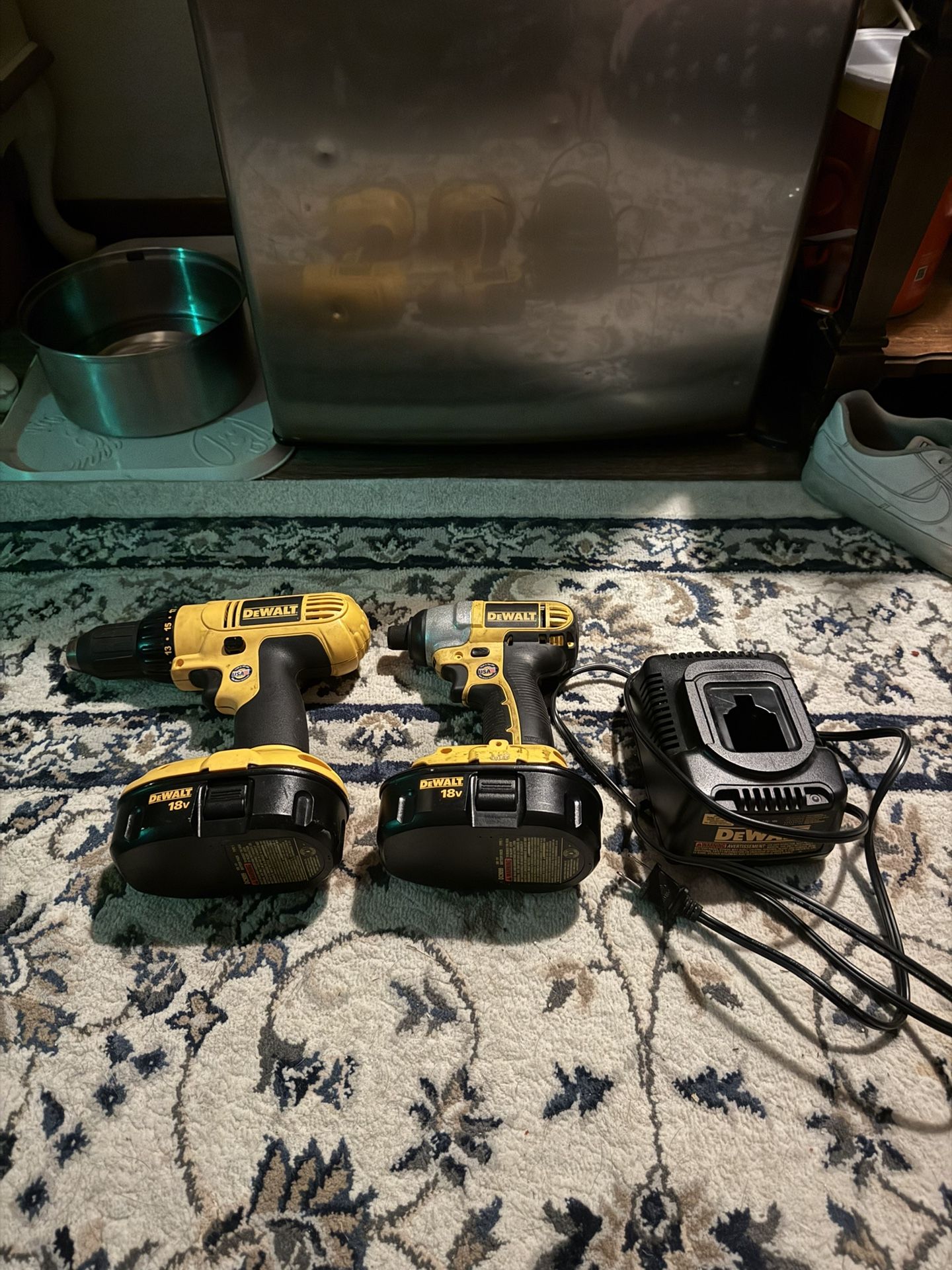 Two Dewalt Wireless Drills