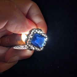 Sapphire Platinum Ring