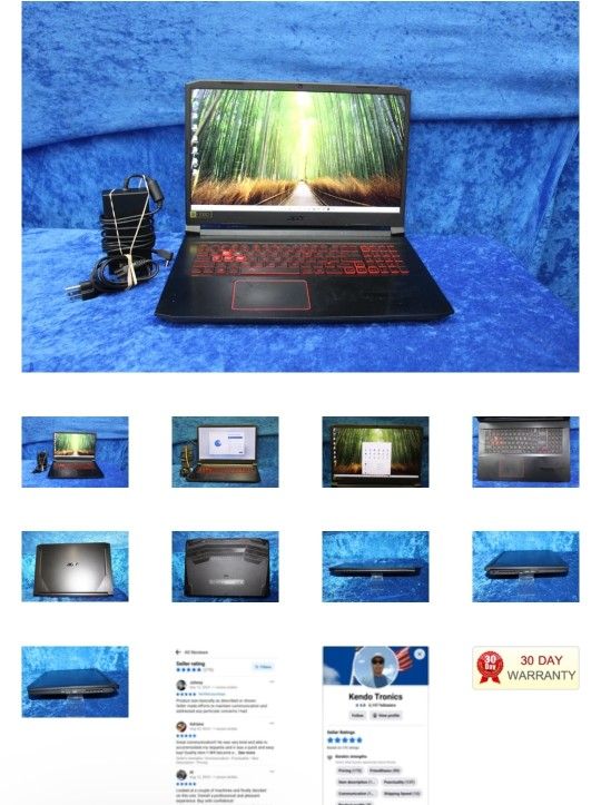 Acer Nitro 5 AN517-52, 17.3" GAMING LAPTOP, Intel Core i5-10300H @ 2.5GHz (8GB DDR4 RAM, 512GB SSD) GeForce GTX 1650 Ti, Backlit Keyboard