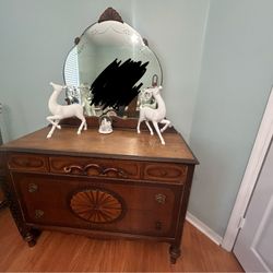 Antique Dresser With Mirror Cómoda Antigua