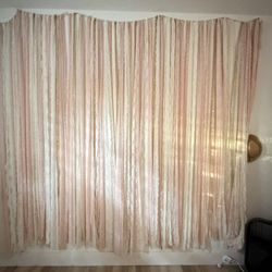 Lace Pink Ivory and Gold Backdrop 