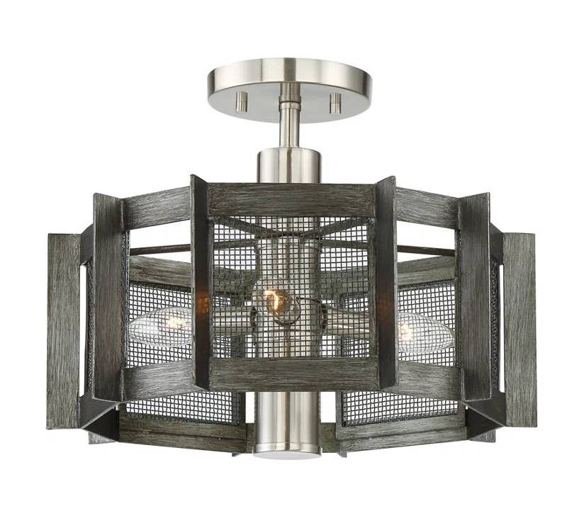 Dimmable Colangelo Semi Flush Mount Ceiling Light Williston Forge
