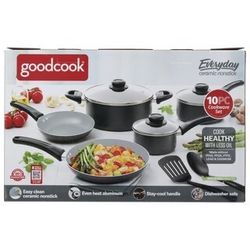 GoodCook® Everyday Ceramic Nonstick Set - Black 10 Pc.