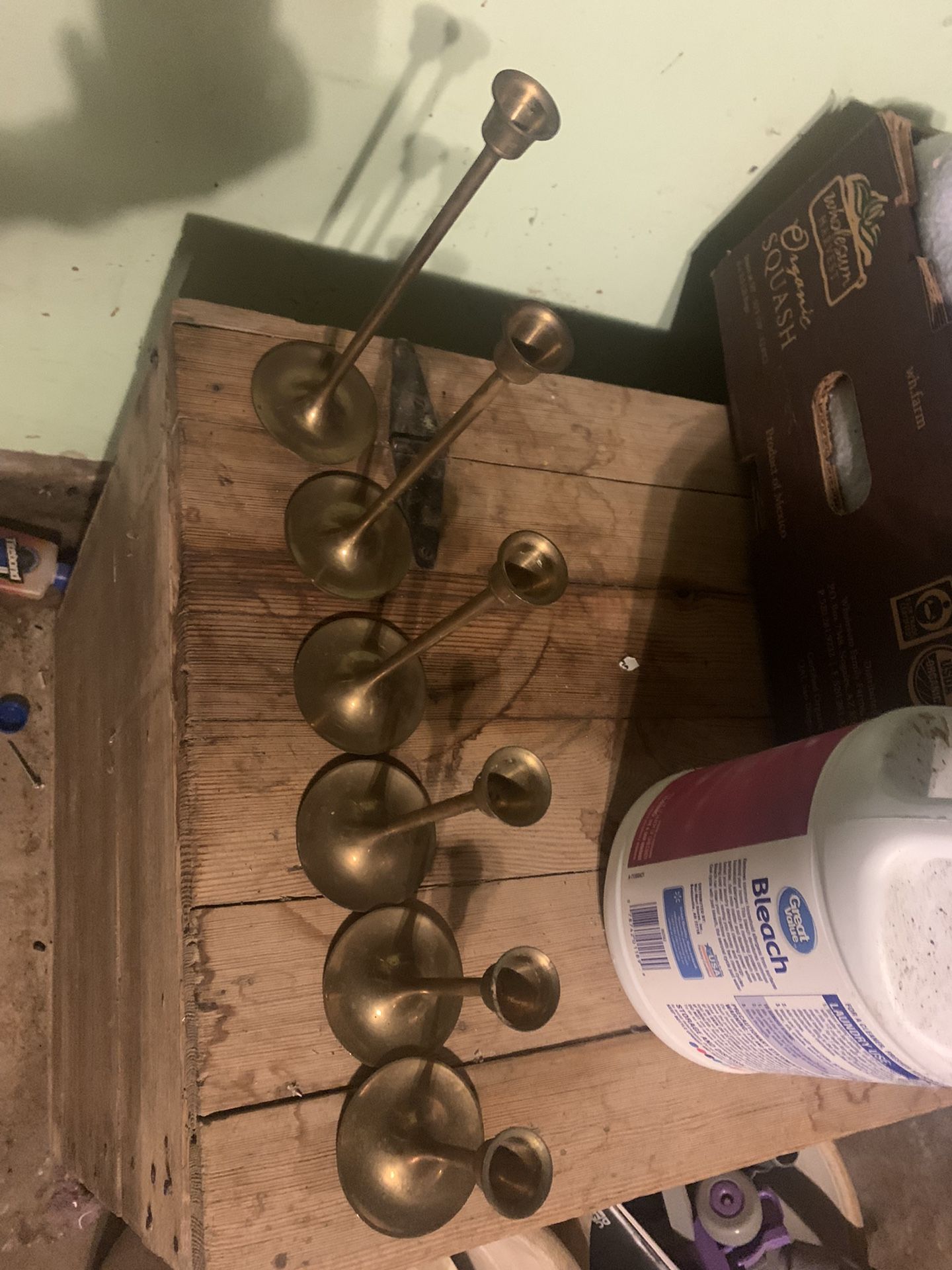 Set Of Brass Candle Sticks