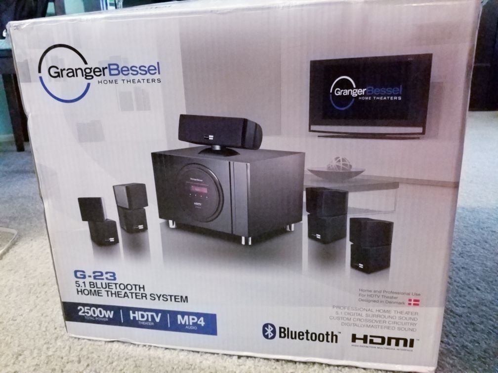 NEW Granger Bessel G-23 5.1 Bluetooth Home Theater System