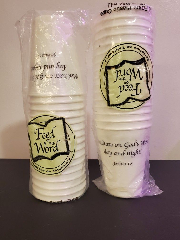 New Cups with scriptures/ Feed on the word