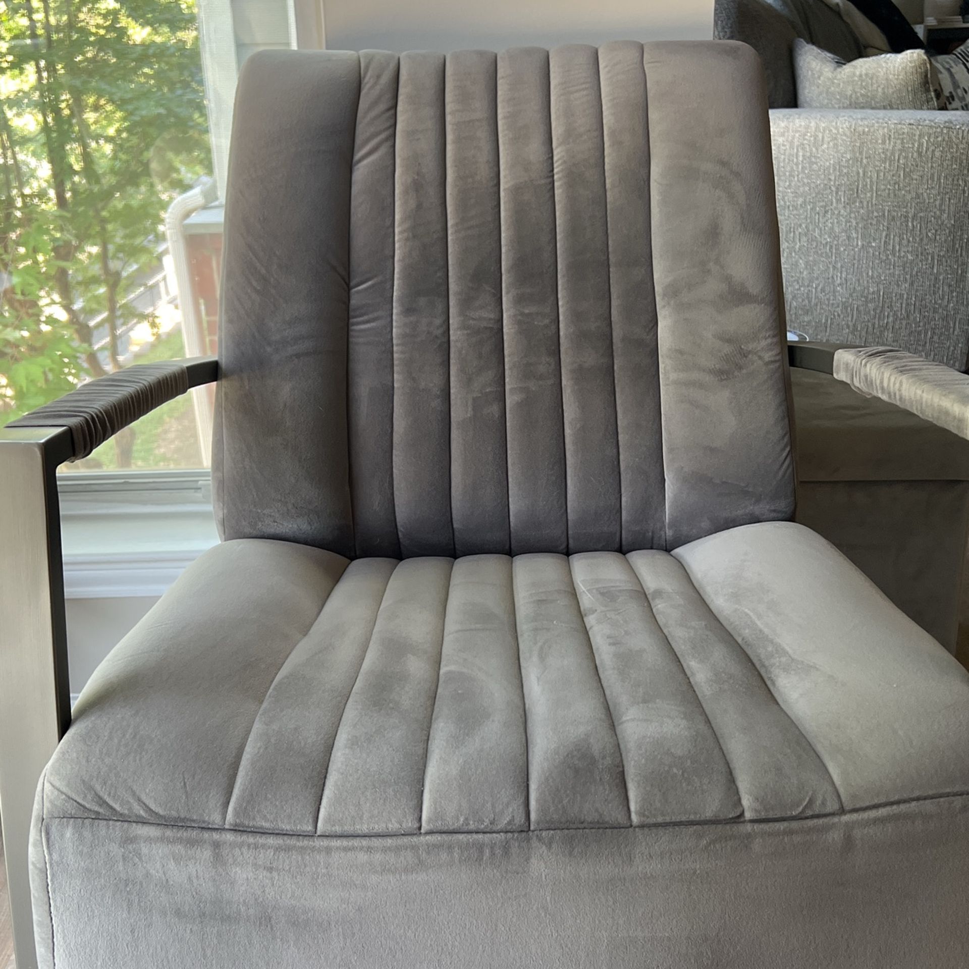 Grey Velvet Chair