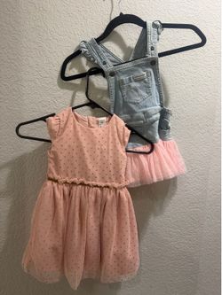 Carter's and Calvin Klein Jeans Toddler Dresses one used and the other new