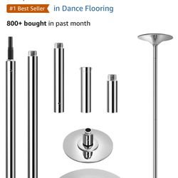 Yaheetech Professional Dance Pole Spinning Static Dancing Pole Portable Removable 45mm Dance Pole Kit for Exercise Club Party Pub Home w/Tools, Silver