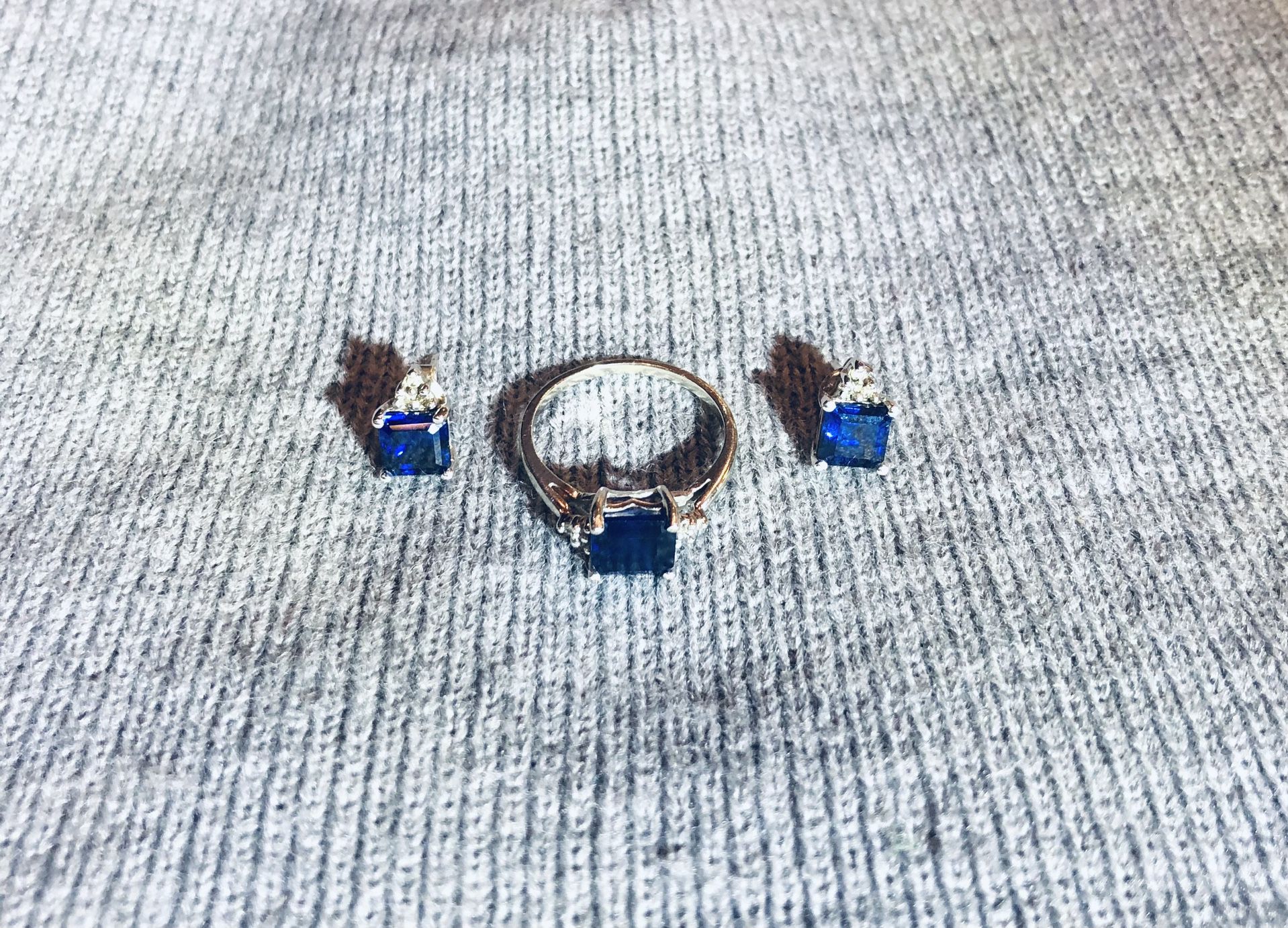 Sapphire Ring And Earrings