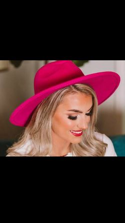 Hot pink brim hat