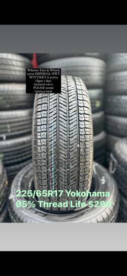 225/65/17 Yokohama All Four Semi New Tires With 95% Life 