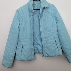 Women’s Light Blue Quilted Puffer Jacket