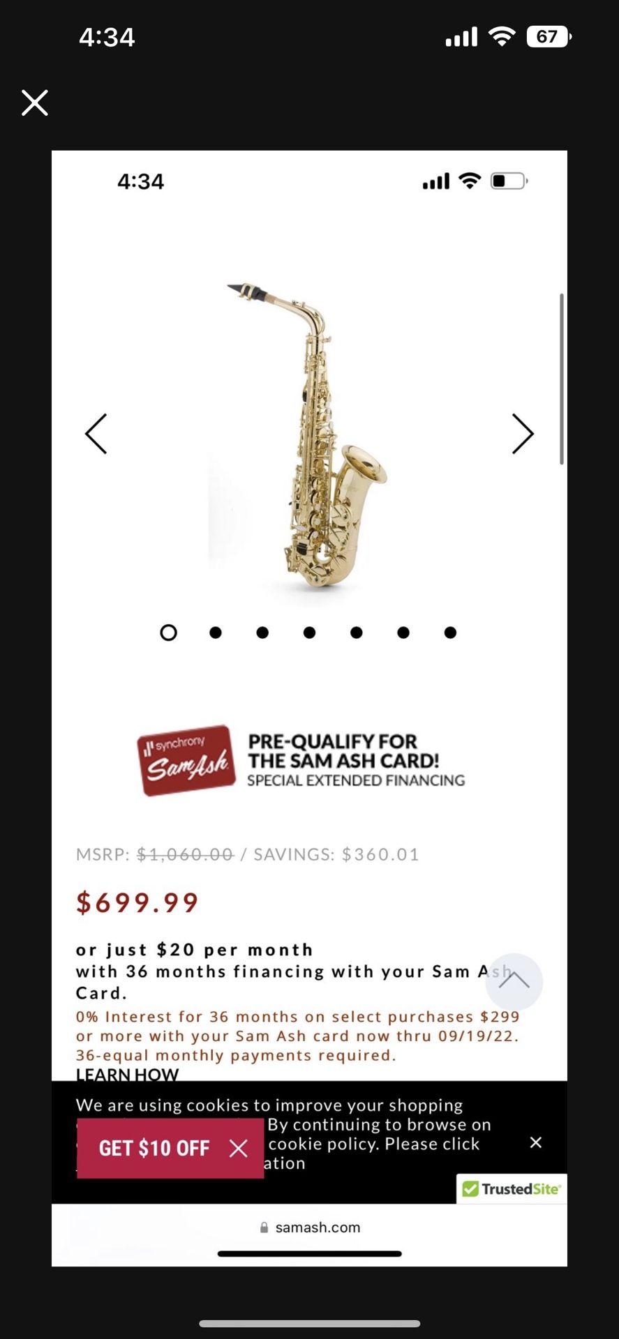 Saxophone  Saxofón Alto