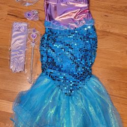 Mermaid Princess Dress up/Halloween Costume With Accessories 