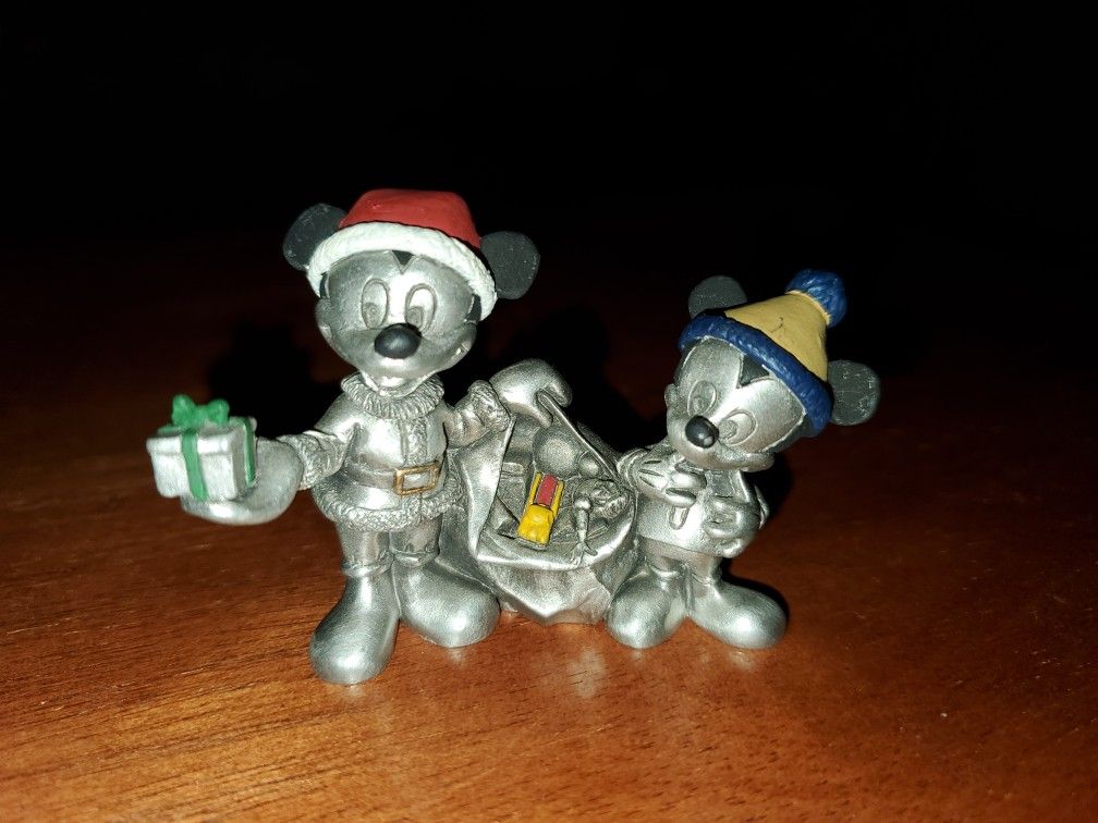 Disney Pewter Mickey Mouse and Nephew