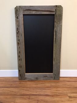 Vintage reclaimed wood chalkboard