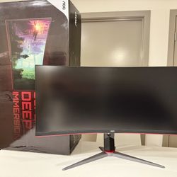AOC CU34G2X 34” Ultrawide Curved Gaming Monitor QHD 3440x1440