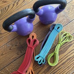Kettlebells and resistant bands