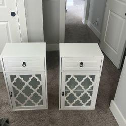 White Bedside Tables (2) 