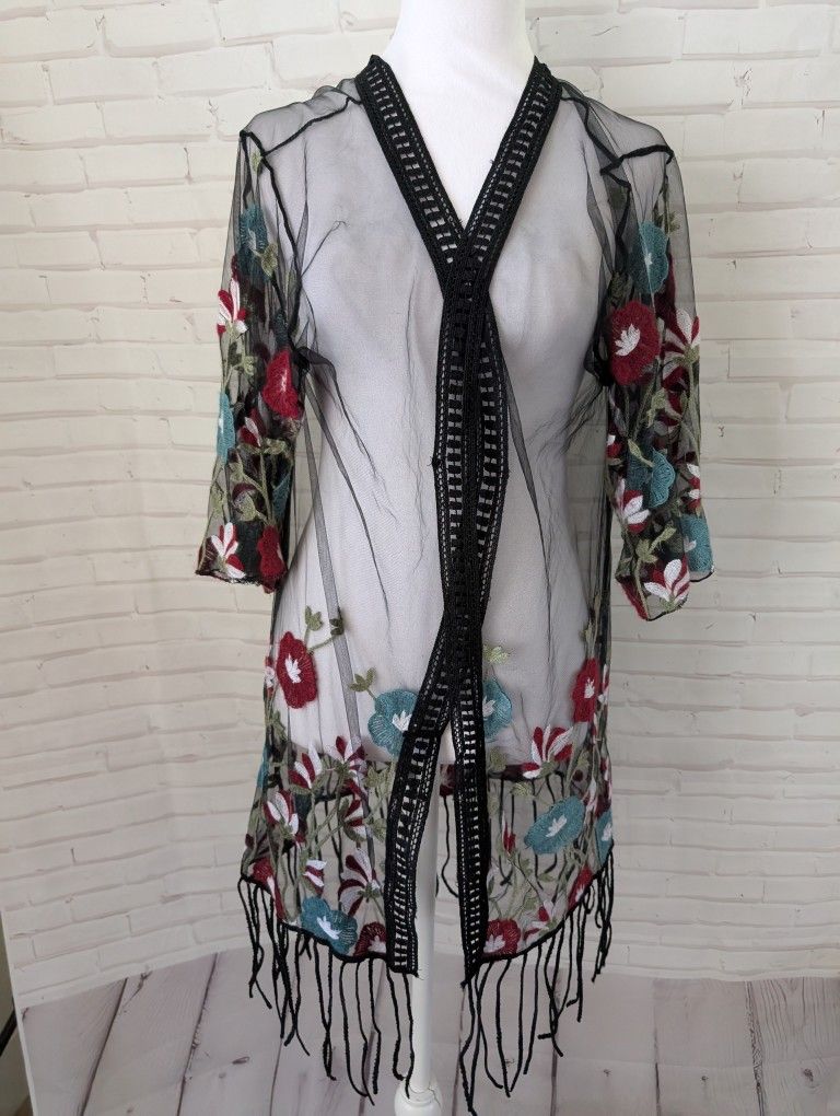 Pretty Embroidered Cover-up