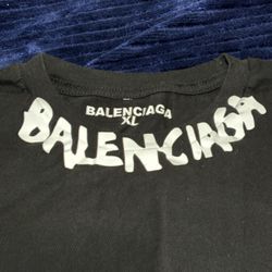 Balenciaga Black T-shirt Mens XL Slim Fit  