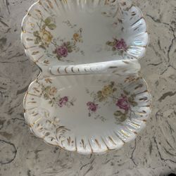 Antique KPM Porcelain Divided Bowl/ Dish