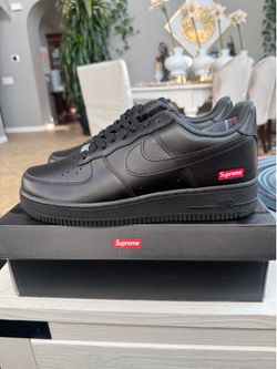 All Black Nike x Supreme Air Force 1s