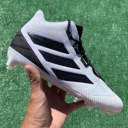 ADIDAS FREAK CARBON MID “WHITE / BLACK” FOOTBALL CLEATS (Sizes 11, 11.5 and 12, Men’s Available)