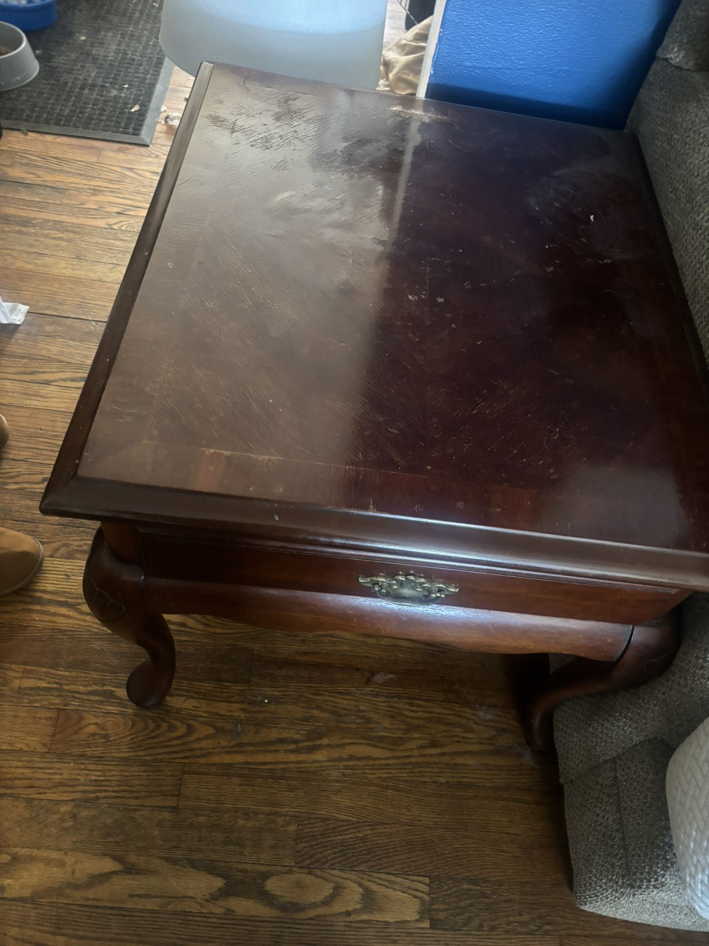 Two Wooden End Tables