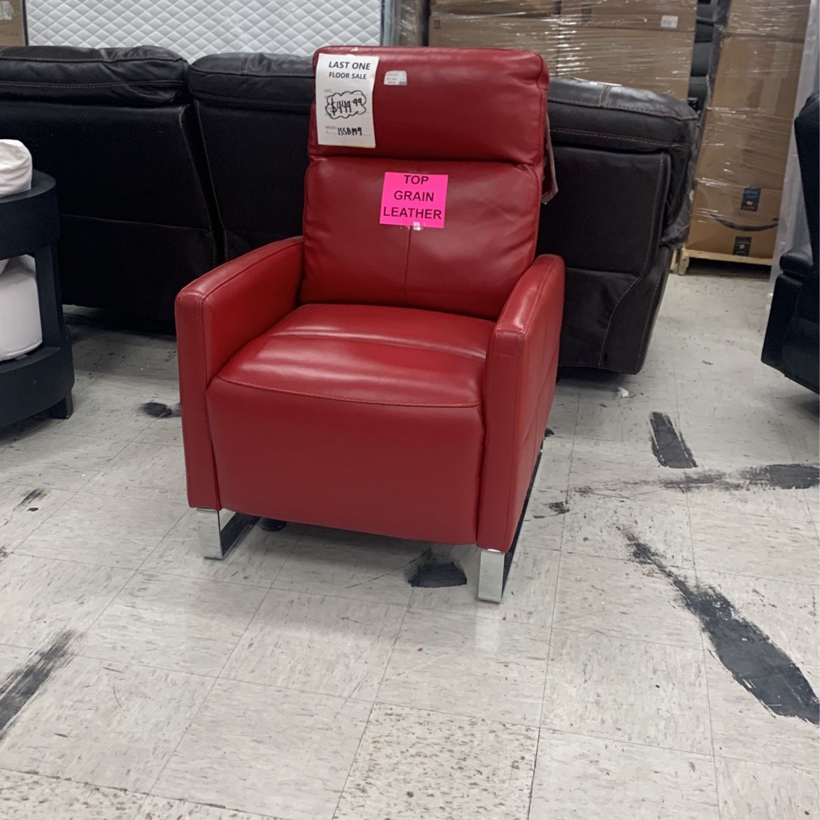 Hawkins Leather Power Recliner Chair Red 