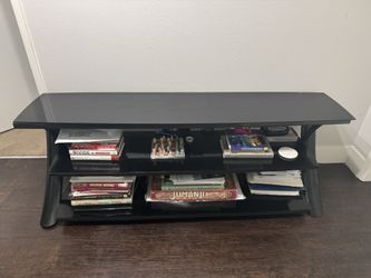 Black Glass TV Stand 
