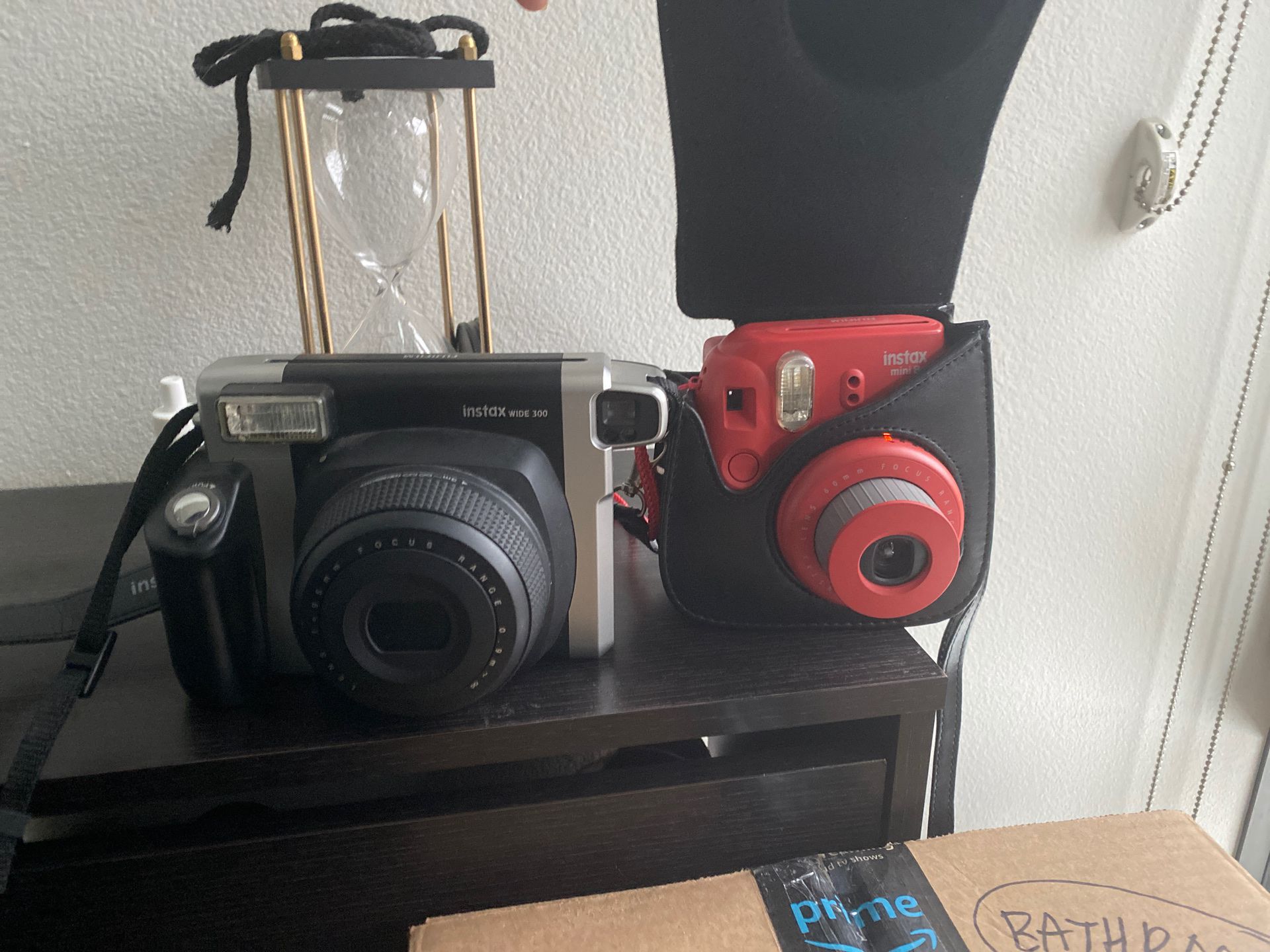 TWO Polaroid cameras w/ film