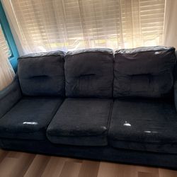 Queen Blue Sofa Bed