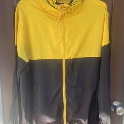 Forever 21 Men Windbreaker Jacket With Hoodie  XL