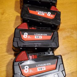 GENERIC battery for all MILWAUKEE Tools M18 18v 8.0AH NEW $50 pcs firm