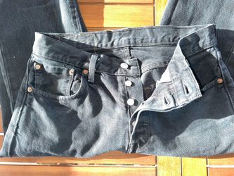 Levi’s 501 Black Jeans W29 L32 Straight Leg Button Fly