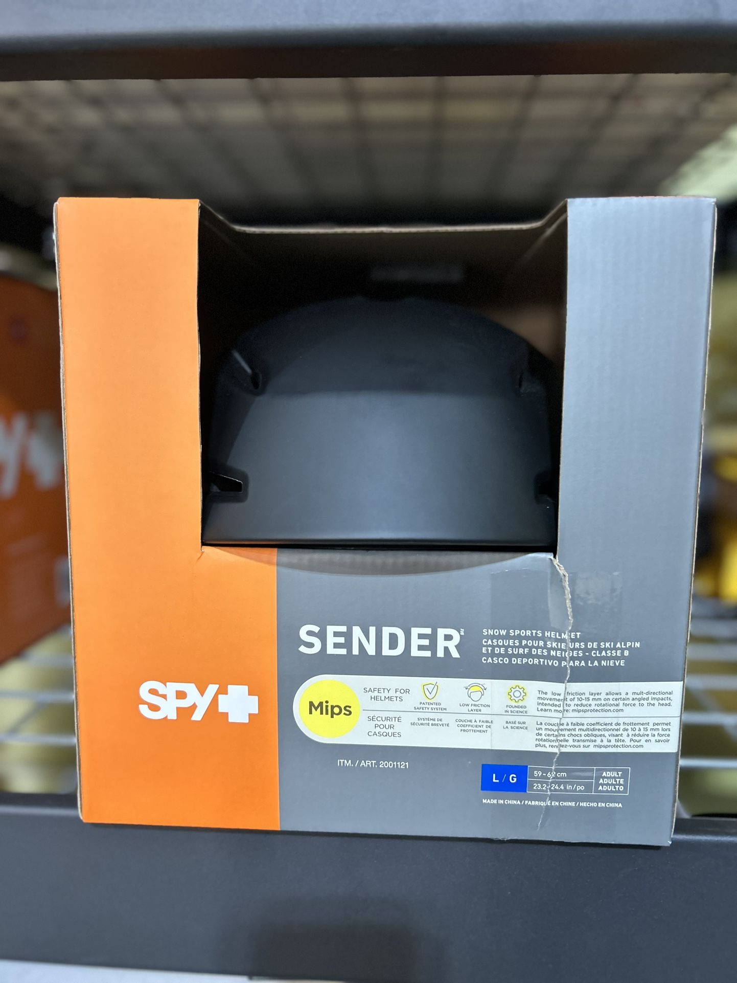 Spy Sender Snow Helmet with MIPS Brain Protection Large 59-62cm - Black NEW